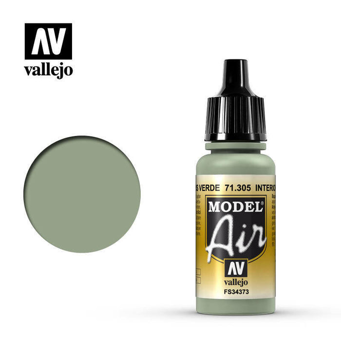 Vallejo Model Air Paint Interior Grey Green (71.305) - Tistaminis