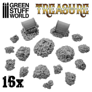 Green Stuff World 16x Resin Treasure Pieces New - TISTA MINIS