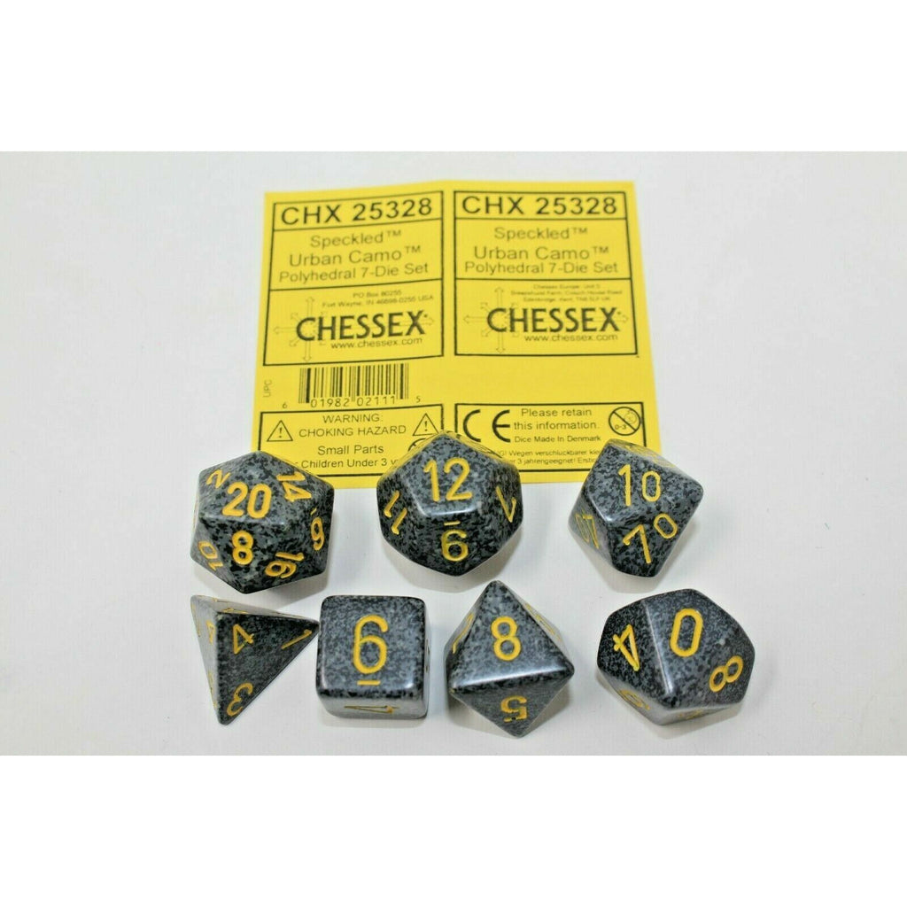 Chessex Speckled Urban Camo Polyhedral 7-dice Set New - CHX25328 | TISTAMINIS