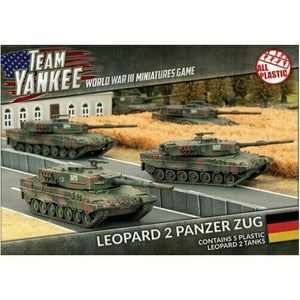 World War III: Team Yankee West German Leopard 2 Panzer Zug (Plastic) New - TISTA MINIS