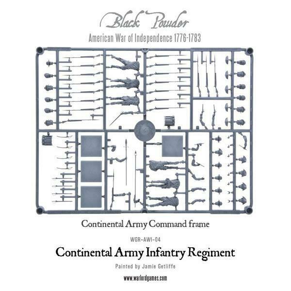 Black Powder American War of Independence Continental Infantry Regiment New - TISTA MINIS