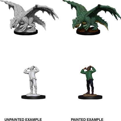 Dungeons and Dragons Nolzurs  Miniatures: Wave 11: Green Dragon Wyrmling New - TISTA MINIS
