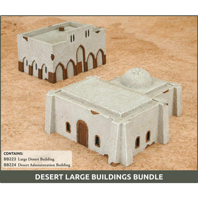 Battlefield in a Box: Flames of War: Desert Large Buildings Terrain Bundle New - Tistaminis