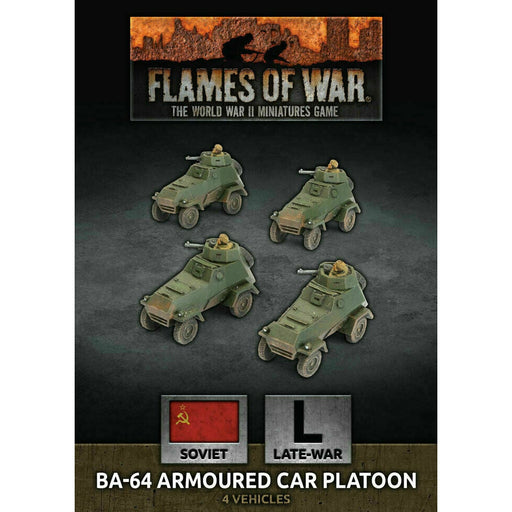 Flames of War Soviet BA-64 Armoured Car Platoon New - TISTA MINIS