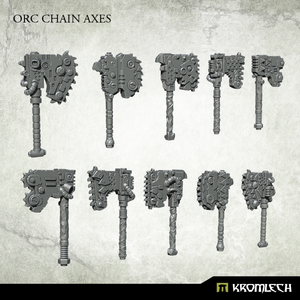 Kromlech Orc Chain Axes (10) New - TISTA MINIS