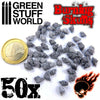 Green Stuff World 50x Resin Burning Skulls New - TISTA MINIS