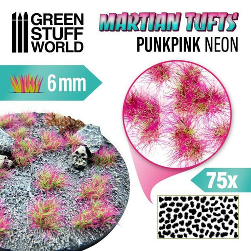 Green Stuff World Martian Tufts 6mm - PUNKPINK NEON New - Tistaminis