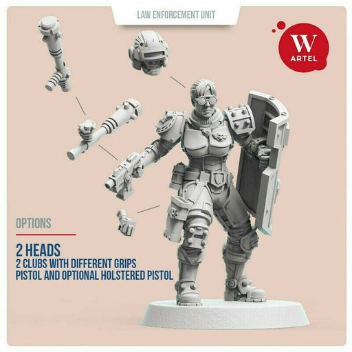 Artel Miniatures - L.E.U. - Female Riot Control Squad 28mm New - Tistaminis