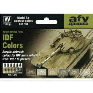 Vallejo VAL71210 IDF COLORS (6 COLOR SET) Paint Set New - TISTA MINIS