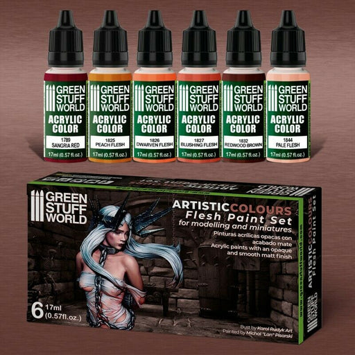 Green Stuff World Paint Set - Flesh New - TISTA MINIS