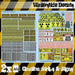 Green Stuff World Decal sheets - CAUTION STRIPS and SIGNS New - Tistaminis