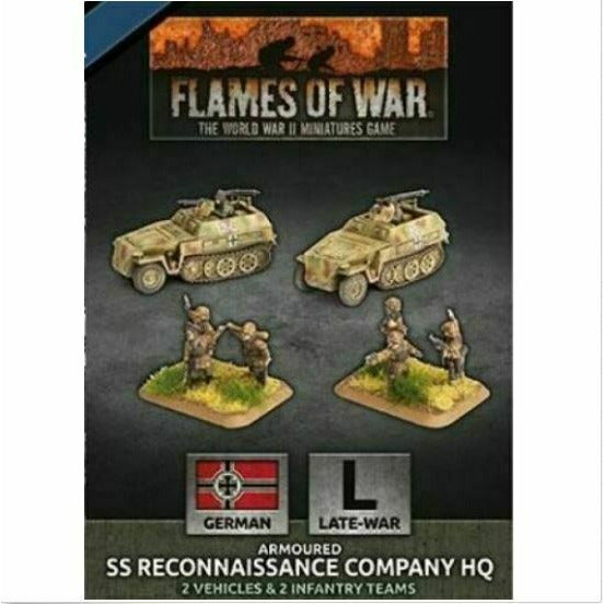 Flames of War Armoured SS Reconaissance Company HQ New - TISTA MINIS
