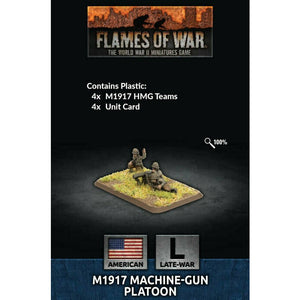 Flames of War American M1917 Machine-gun Platoon (Plastic) (x4) New - TISTA MINIS