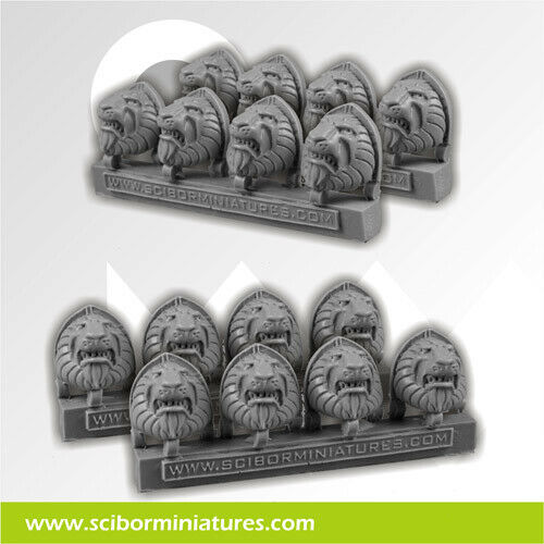 Scibor Miniatures Lion Shoulder Pads #4 (8) New - TISTA MINIS