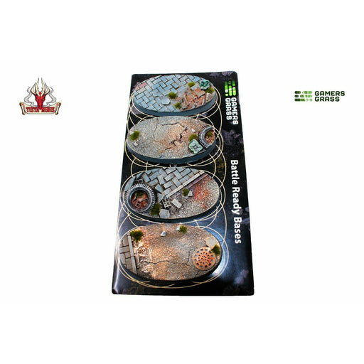 Gamers Grass Urban Warfare Bases Oval 60mm (x4) - TISTA MINIS