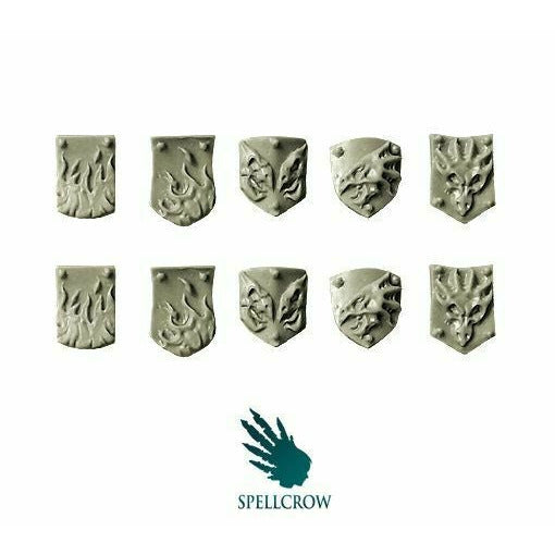 Spellcrow Salamandra Knights Small Shoulder Shields - SPCB5923 - TISTA MINIS