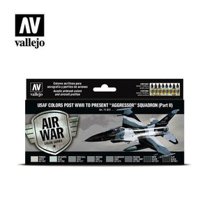 Vallejo USAF COLOR POST WWII TO PRESENT AGGRESSOR SQUADRON PART II Paint Set New - TISTA MINIS