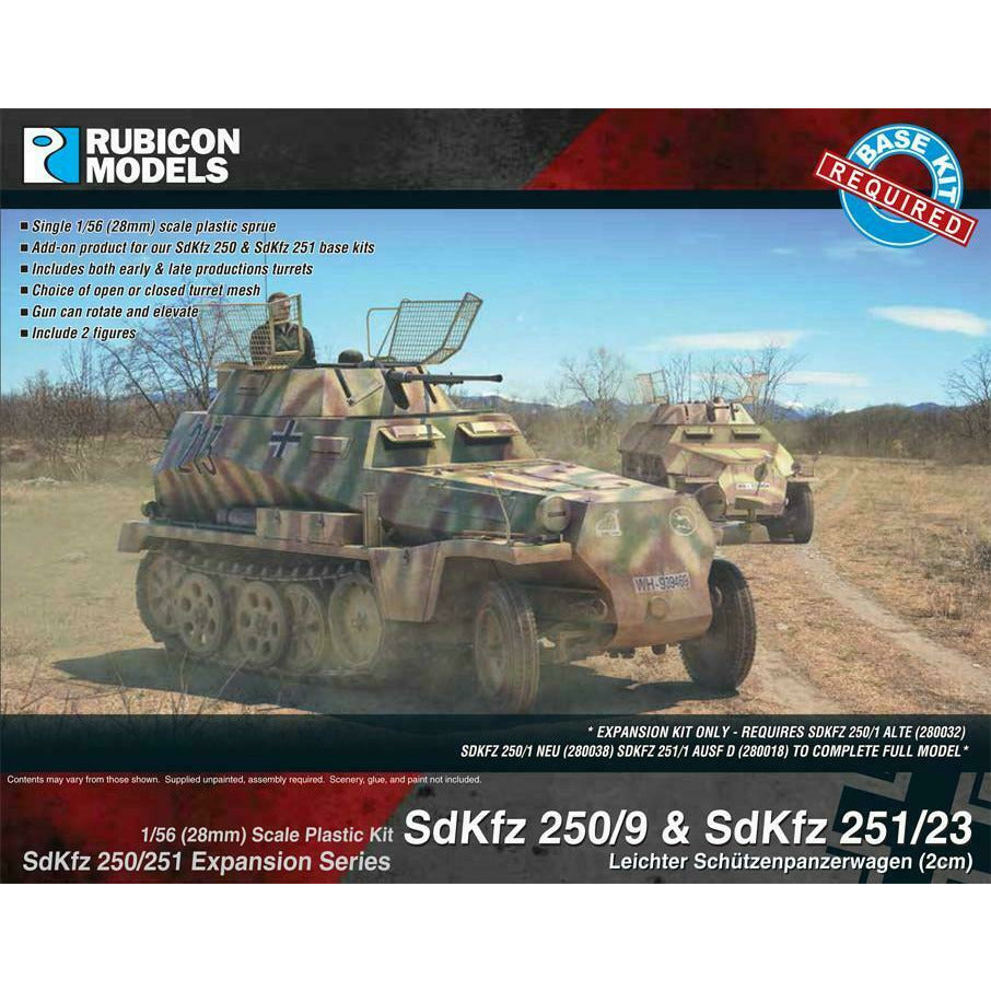 Rubicon German SdKfz 250/251 Expansion Set - SdKfz 250/9 & 251/23 New - Tistaminis