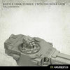 Kromlech Battle Tank Turret: Twin Thunder Gun (1) New - TISTA MINIS