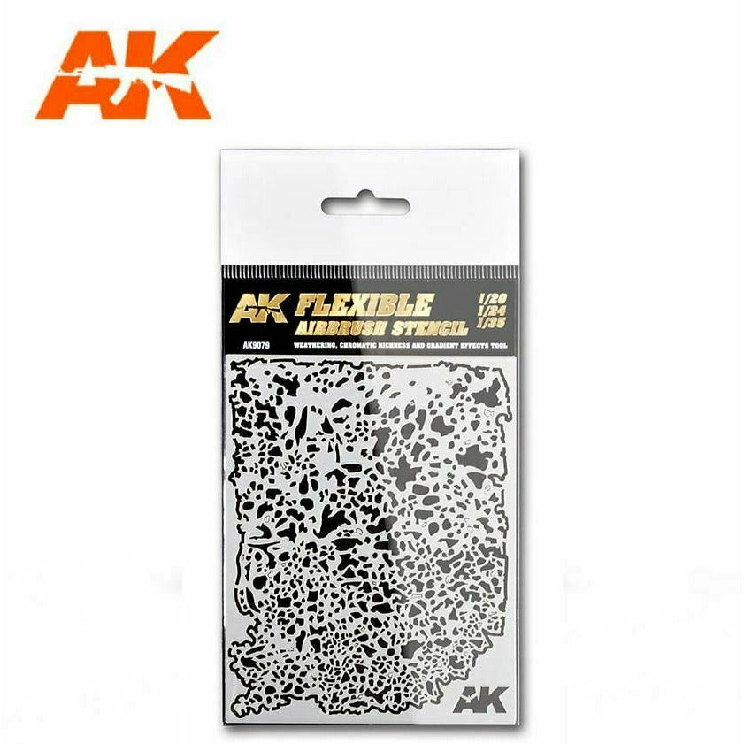 AK Interactive Flexible Airbrush Stencil 1/20 1/24 1/35 New - TISTA MINIS