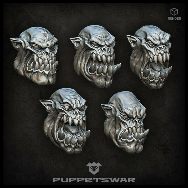 Puppets War Orc Heads New - Tistaminis