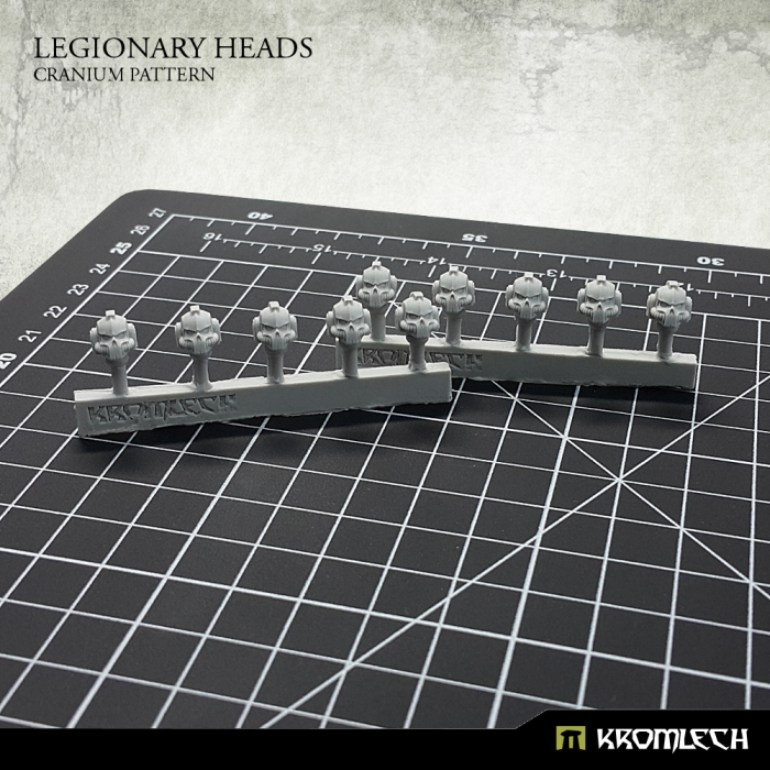 Kromlech Legionary Heads: Cranium Pattern (10) New - TISTA MINIS