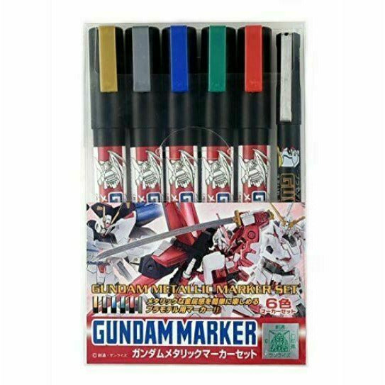 MR. HOBBY Gundam Marker Set - Gundam Metallic Marker Set New - TISTA MINIS