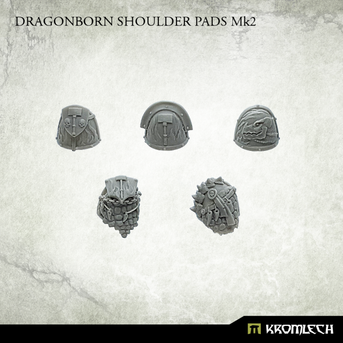 Kromlech Dragonborn Shoulder Pads Mk2 (10) New - TISTA MINIS