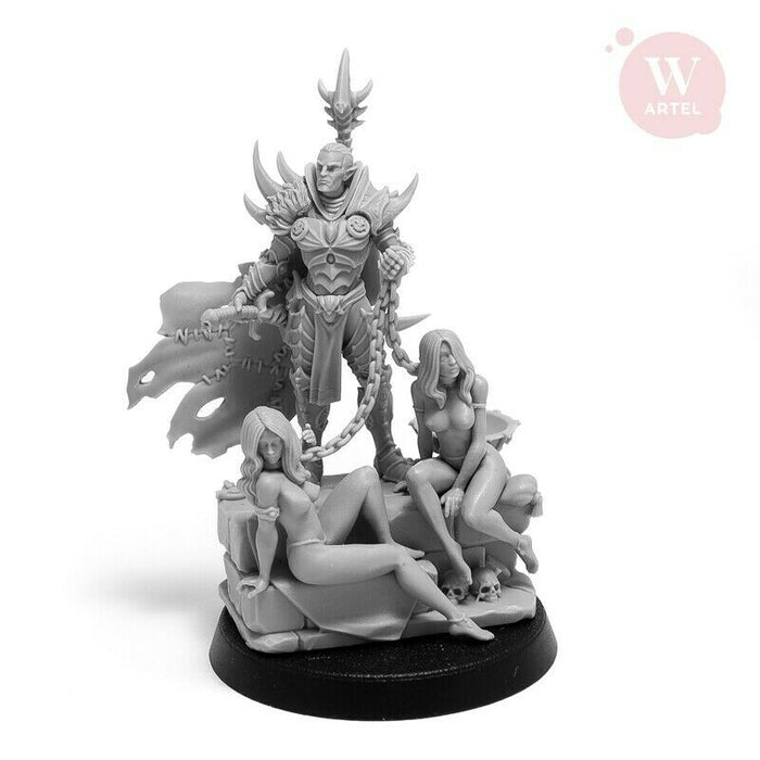 Artel Miniatures - Raidmaster with 4 Slaves (2 Male / 2 Female) New - TISTA MINIS