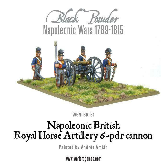 Black Powder British Royal Horse Artillery 6 pdr Cannon New - TISTA MINIS