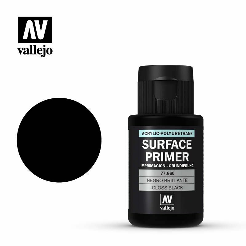 Vallejo Metal Colour Paint Gloss Black Primer 32 ml (77.660) - Tistaminis