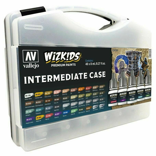 Vallejo Wizkids Premium Paint Sets: Intermediate Case - 40 Colors (VAL80261) New - TISTA MINIS