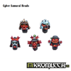 Kromlech Cyber Samurai Heads (10) New - TISTA MINIS