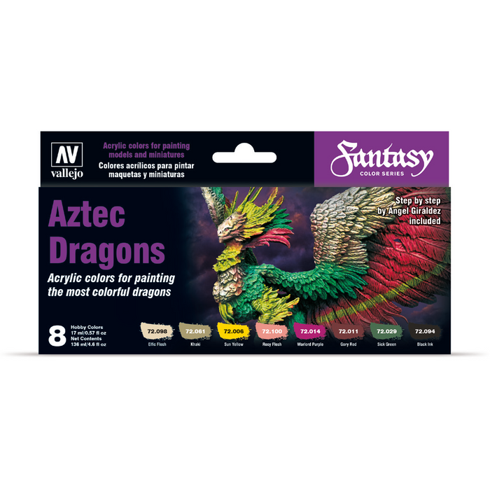 VALLEJO: FANTASY COLOR SERIES AZTEC DRAGONS Pre-Order - July 30 - Tistaminis