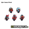 Kromlech Cyber Samurai Heads (10) New - TISTA MINIS