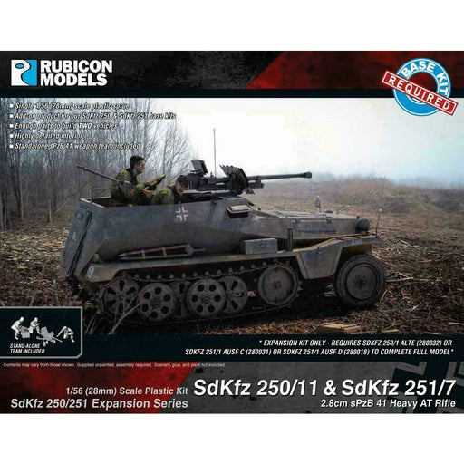 Rubicon German SdKfz 250/251 Expansion Set-SdKfz 250/11 & 251/7 sPzB 41 AT Rifle - Tistaminis