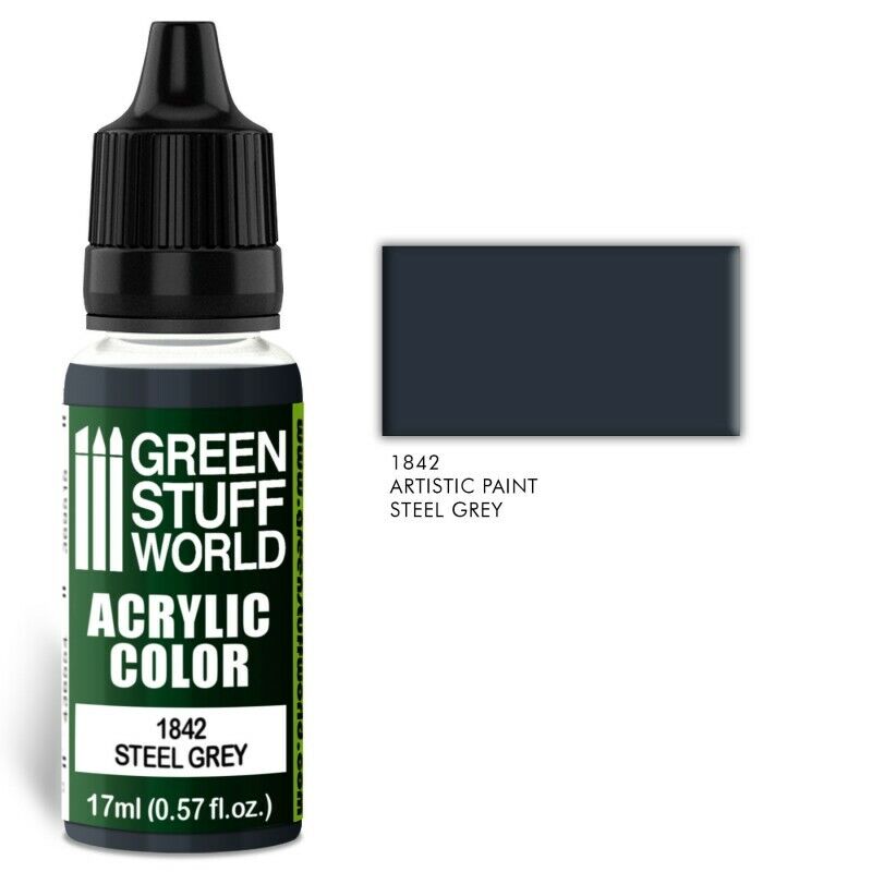Green Stuff World Acrylic Color Steel Grey - Tistaminis