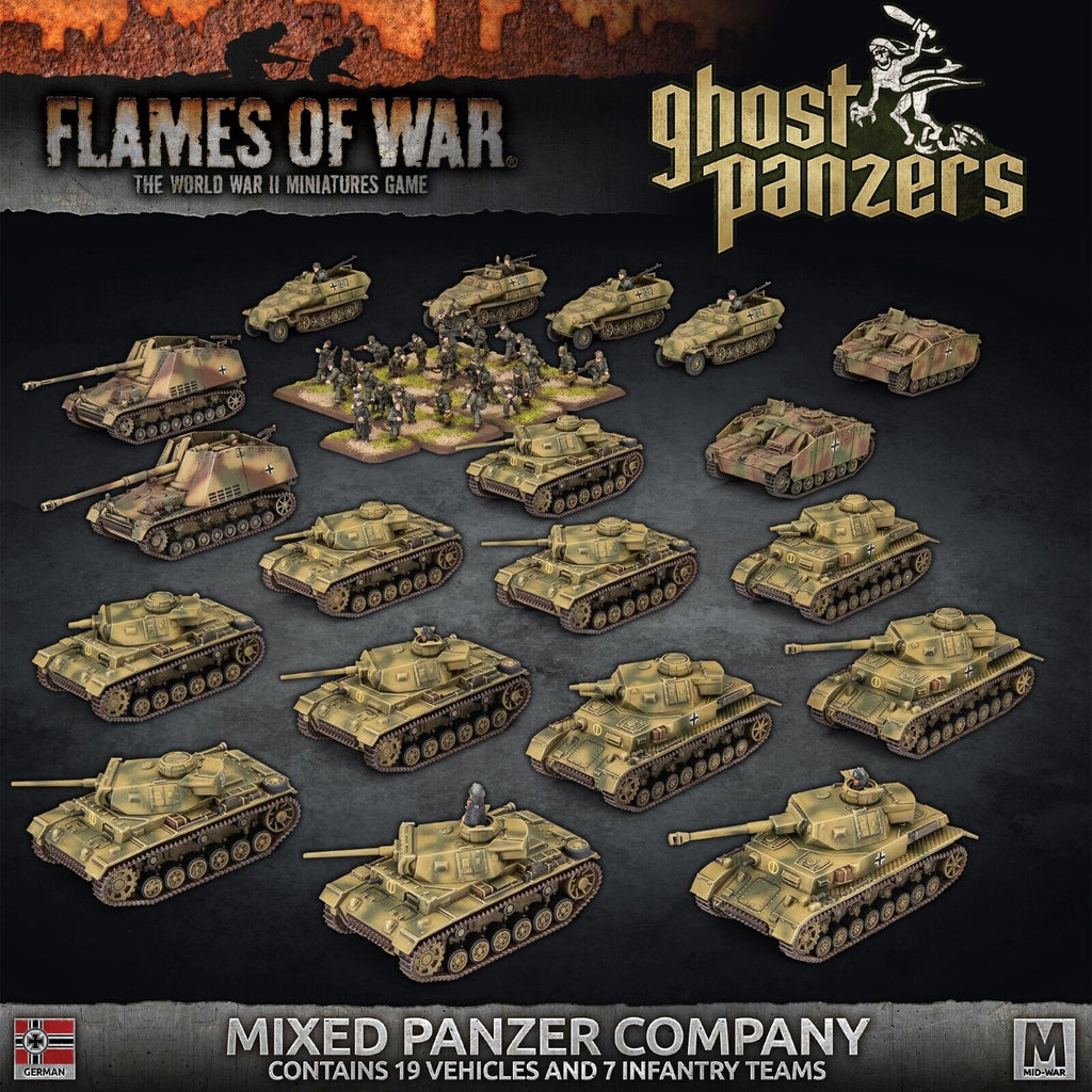 Flames of War	Ghost Panzers Mixed Panzer Company Army Deal Aug 20 Pre-Order - Tistaminis