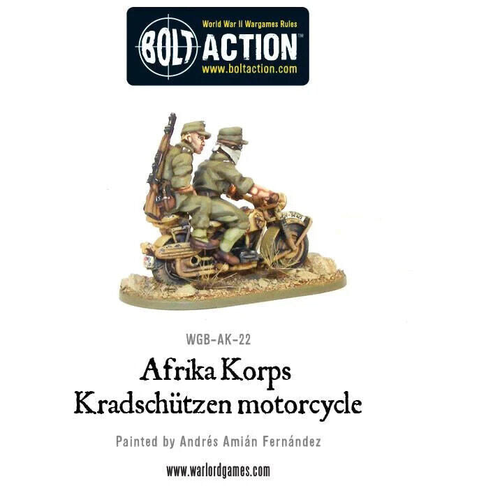 Bolt Action Afrika Korps Kradschutzen Motorcycle New - Tistaminis