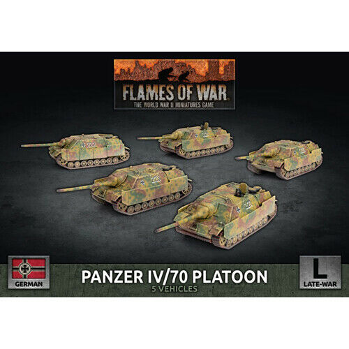 Flames of War German Panzer IV/70 Tank Platoon (x5 Plastic) Apr 24 Pre-Order - TISTA MINIS