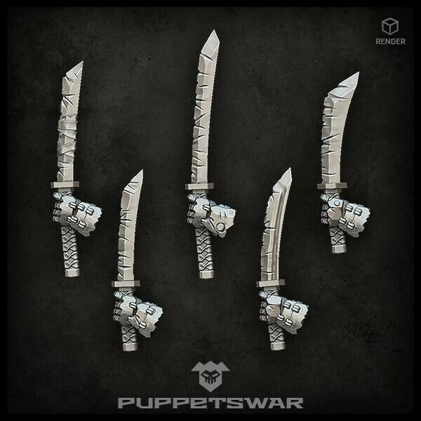 Puppets War Orc Katanas (left) New - Tistaminis