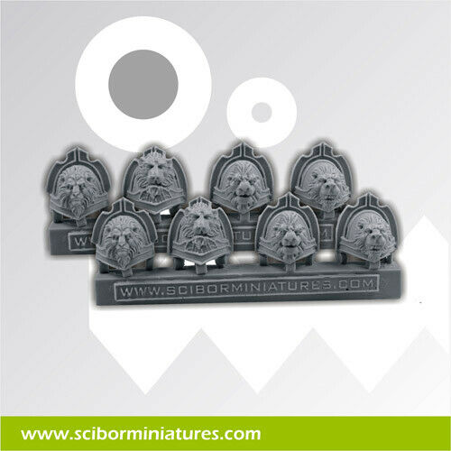 Scibor Miniatures Lion Shoulder Pads #3 (8) New - TISTA MINIS
