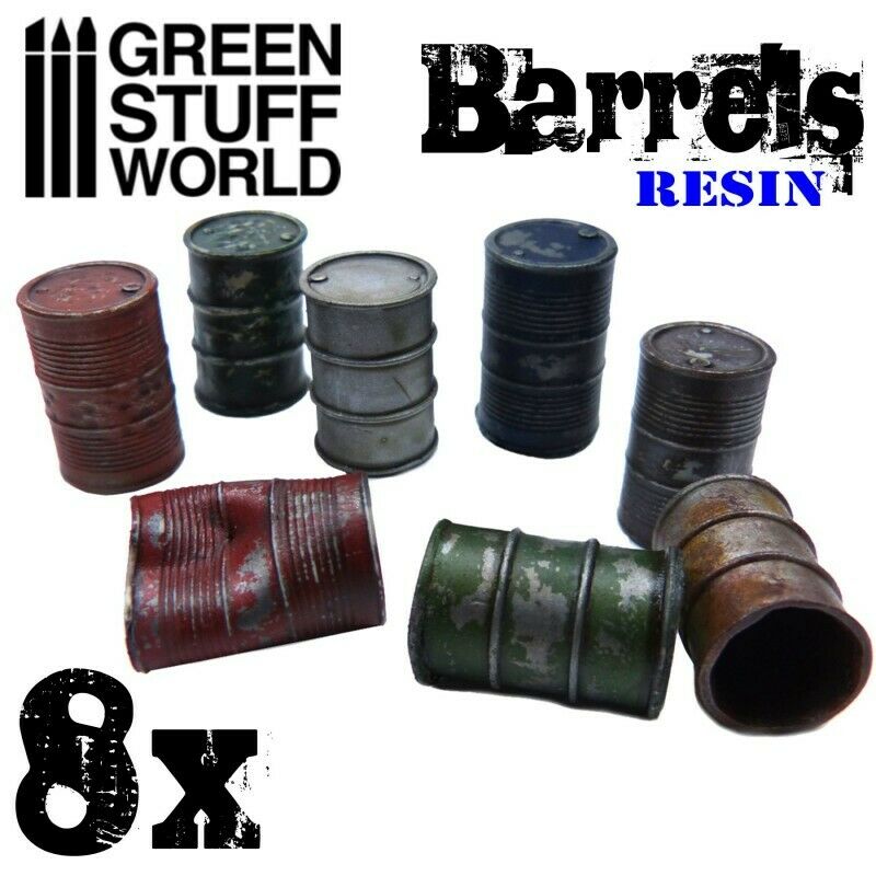 Green Stuff World Metal Barrels Resin set New - Tistaminis