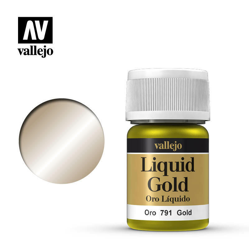 Vallejo Model Colour Paint Gold Alcohol Based Liquid Gold 35 ml (70.791) - Tistaminis