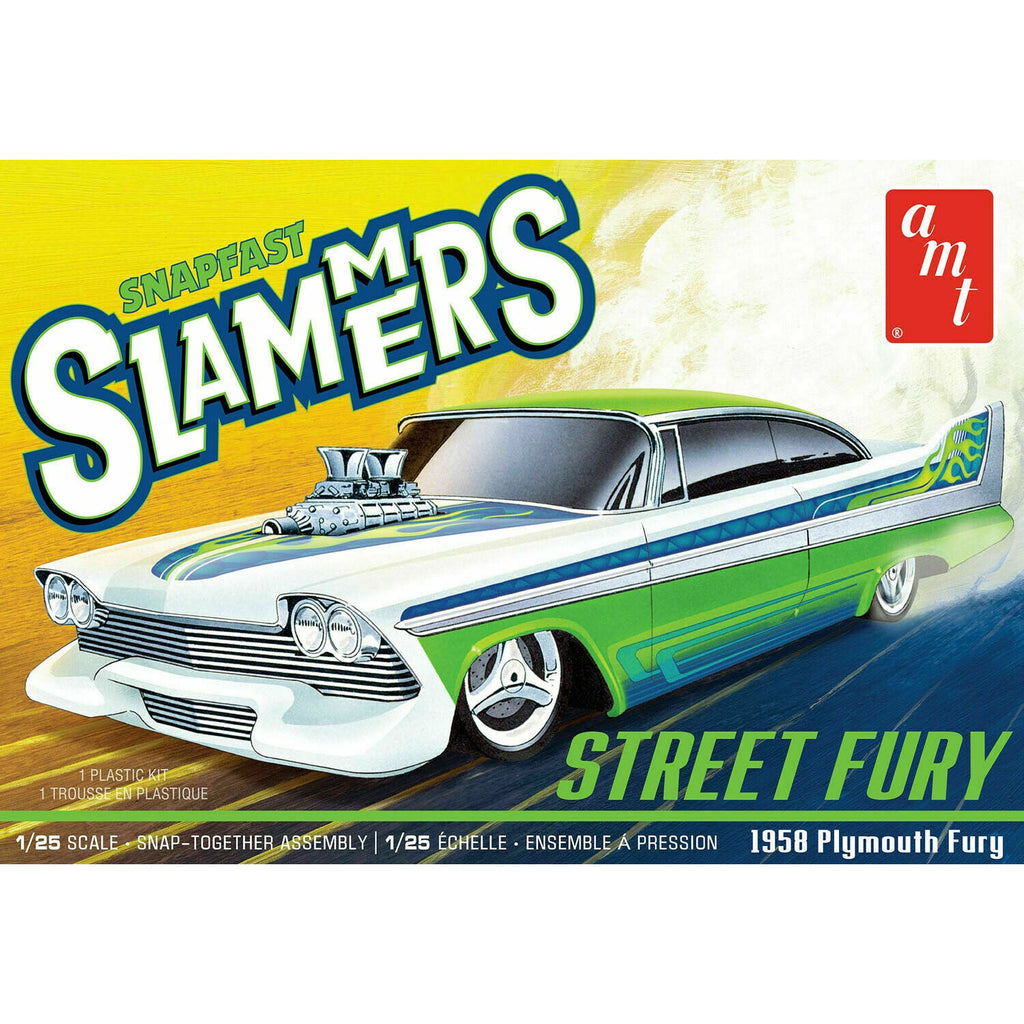 AMT1226 STREET FURY 1958 PLYMOUTH SLAMMERS SNAP (1/25) New - Tistaminis