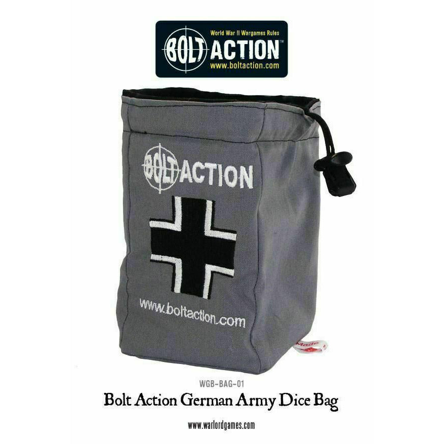 Bolt Action German Army Dice Bag & Order Dice (Grey) - 408902001 - TISTA MINIS