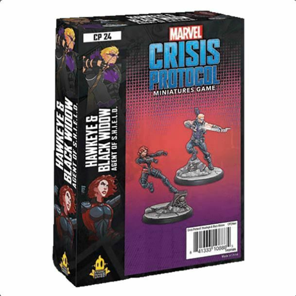 Marvel Crisis Protocol Hawkeye & Black Widow Agent of S.H.I.E.L.D. New - TISTA MINIS