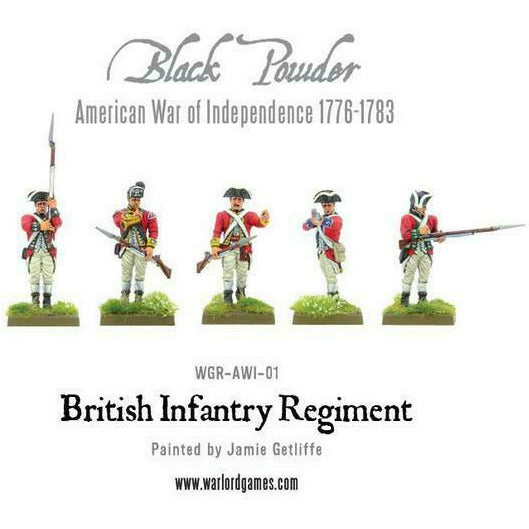 Black Powder American War of Independence British Infantry Regiment New - TISTA MINIS