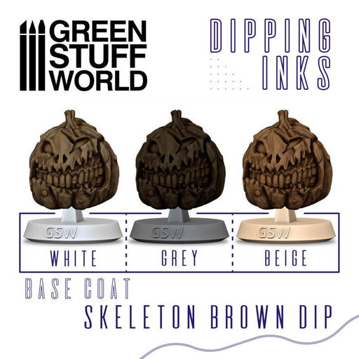 Green Stuff World Dipping ink 60 ml - SKELETON BROWN DIP New - Tistaminis