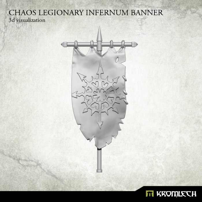 Kromlech Chaos Legionary Infernum Banner New - TISTA MINIS